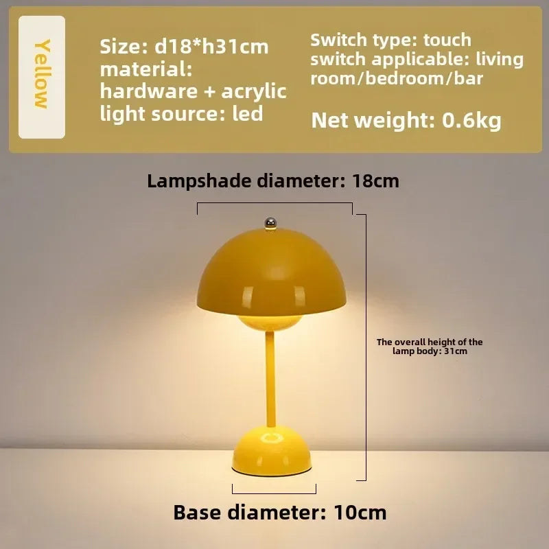 Afralia™ LED Decorative Table Lamp - 3 Color Charging Atmosphere Light