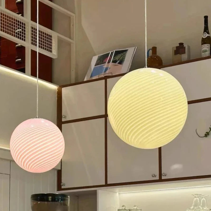 Afralia™ Nordic Lollipop Glass Pendant Light: Colorful Bubble Chandelier for Bedroom and Restaurant