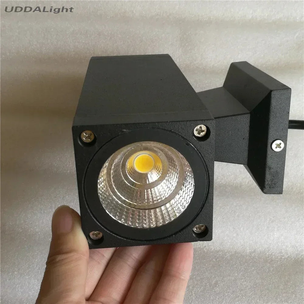 Afralia™ Square LED Outdoor Wall Light - Waterproof Up Down Porch Lamp