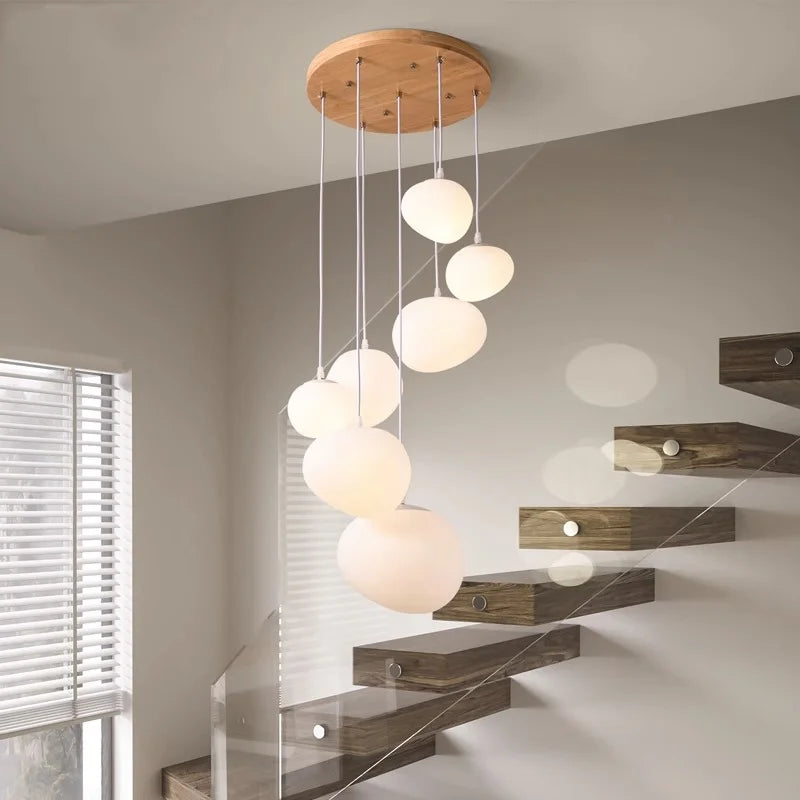 Afralia™ Modern Stair Chandelier Pendant Lights | Indoor Ceiling Lamp LED Chandeliers for Living Room