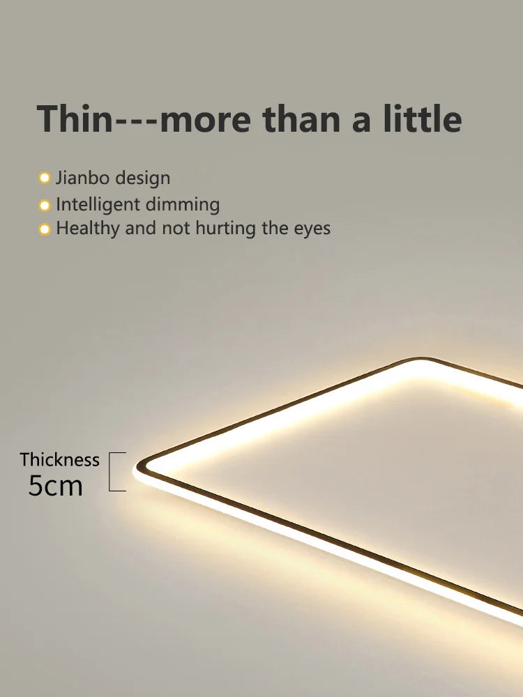 Afralia™ Modern LED Ceiling Lights Rectangular Smart Main Lamp Nordic Style