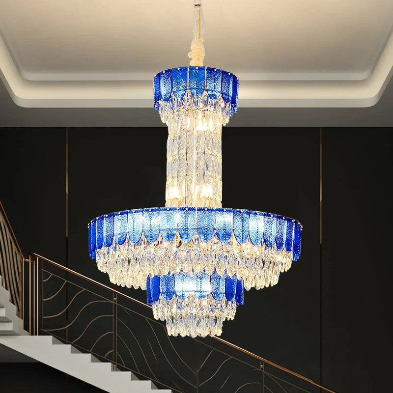 Afralia™ Crystal Chandelier: Postmodern Multi-layer Luxury for Villa, Hotel Lobby, and Living Room