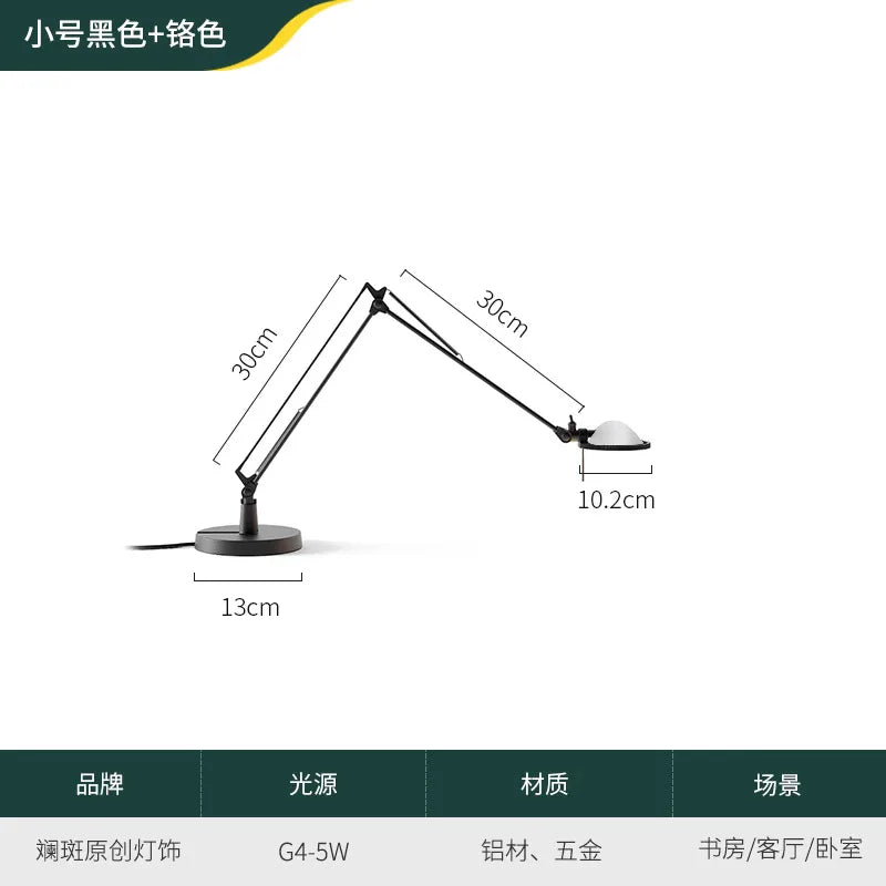 Afralia™ Adjustable LED Desk Lamp for Home, Studio, Study, Bedroom, Cafe