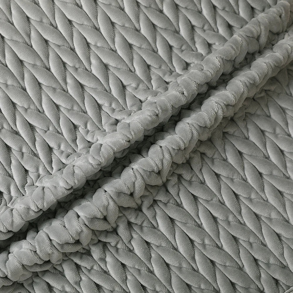 Afralia™ Solid Crochet Nordic Velvet Weave Pillow Cases for Living Room