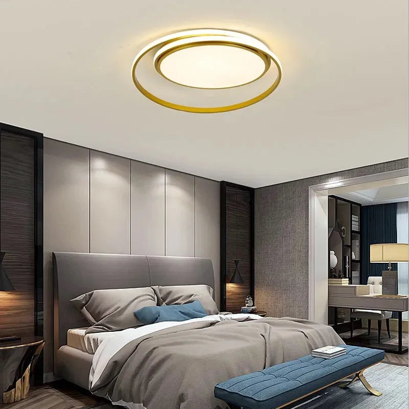 Afralia™ Minimalist LED Chandeliers Ceiling Lamp for Living Room Bedroom Study - Modern Surface Mounted Lighting