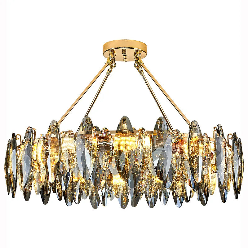 Afralia™ Crystal Chandelier Light: Modern LED Pendant Lamp for Bedroom & Living Room.