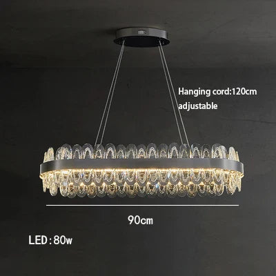 Afralia™ Crystal Luxury LED Pendant Light for Kitchen Island, Dining Table, and Living Room