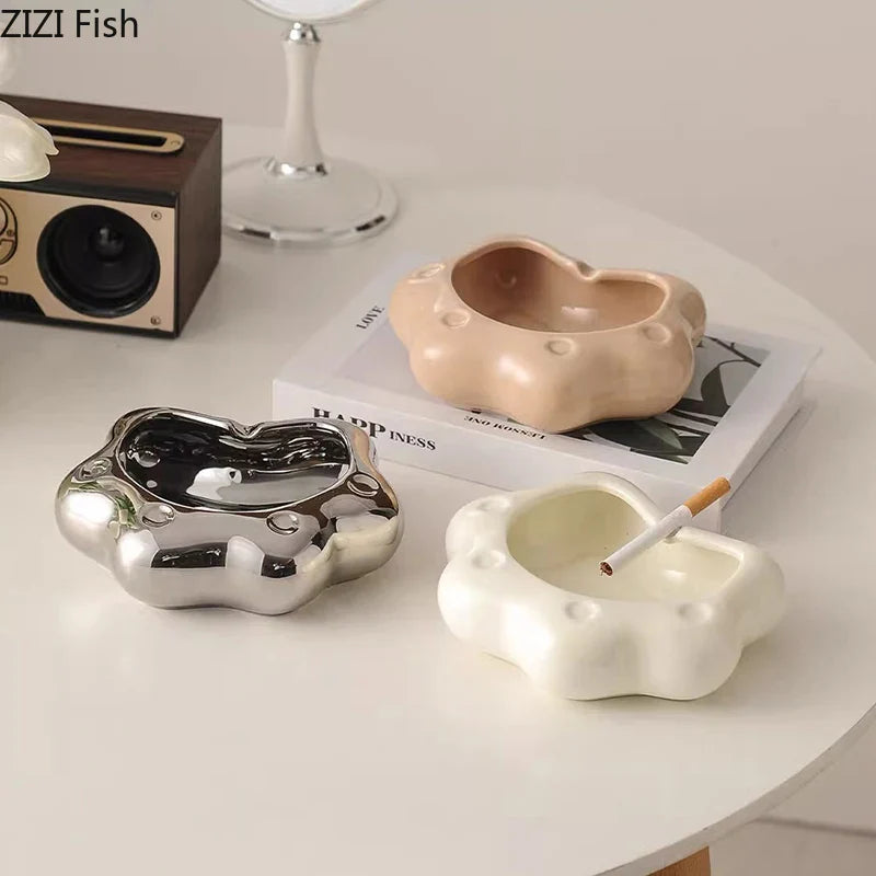 Afralia™ Cat Paw Porcelain Ashtray | Ceramic Smoking Accessories | Unique Gift for Him