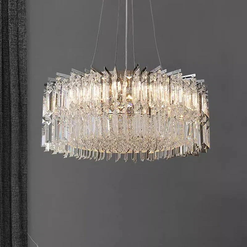 Afralia™ Crystal Chandelier, Luxury Living Room & Bedroom Pendant Light