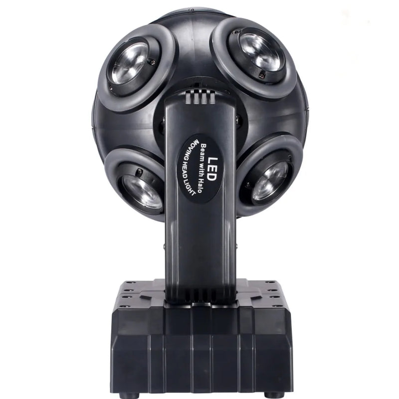 Afralia™ LED Moving Head Beam Light with RGBW Halo - 8x15W, DMX 512 Disco Stage Lighting