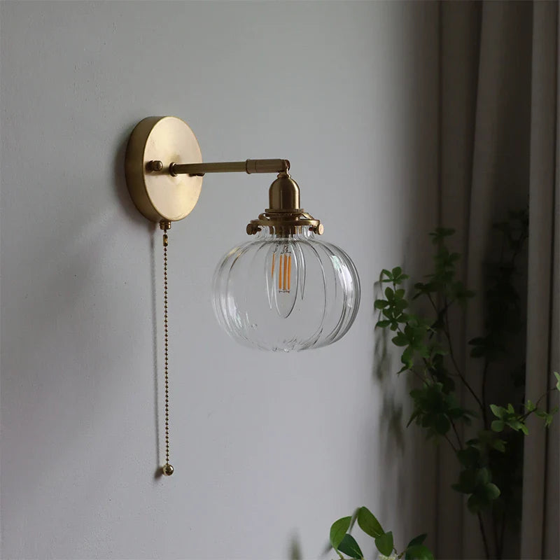 Afralia™ Glass Ball Wall Lamp Sconce Modern Nordic Sconce Lighting for Bedroom Mirror