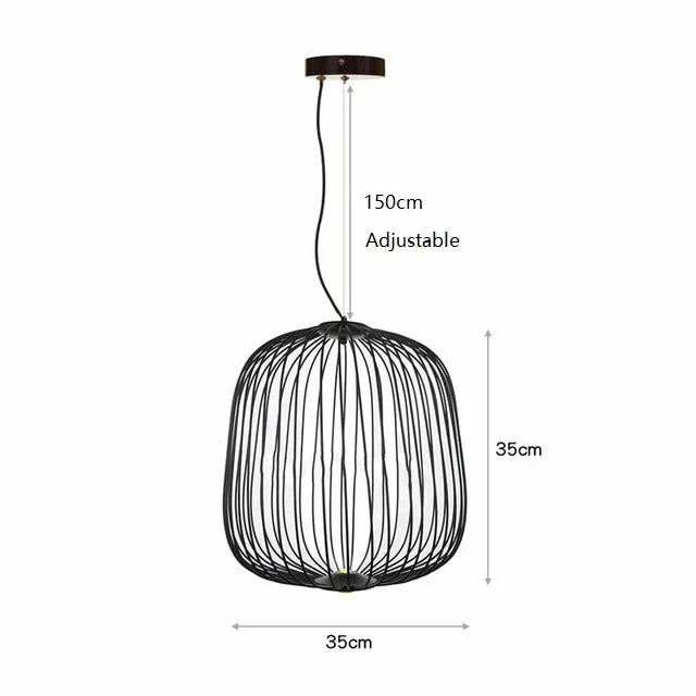 Afralia™ Spokes Pendant Lamp: Modern LED Retro Hanging Bird Cage Light