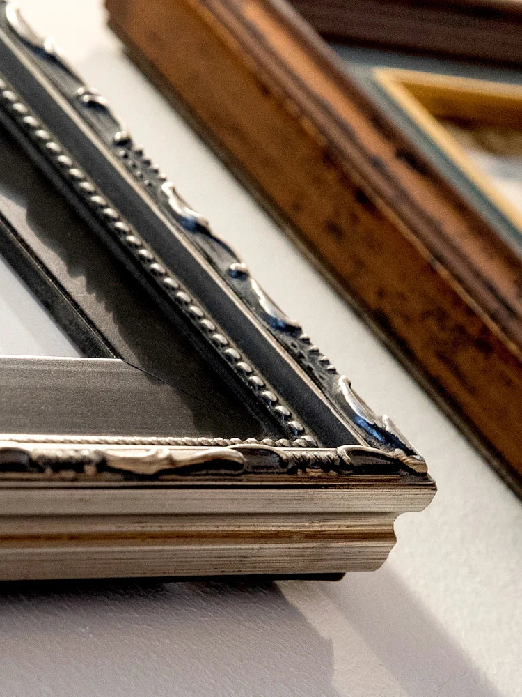 Afralia™ Retro Wooden Photo Frame Set - 10-Piece Photo Wall Display Storage