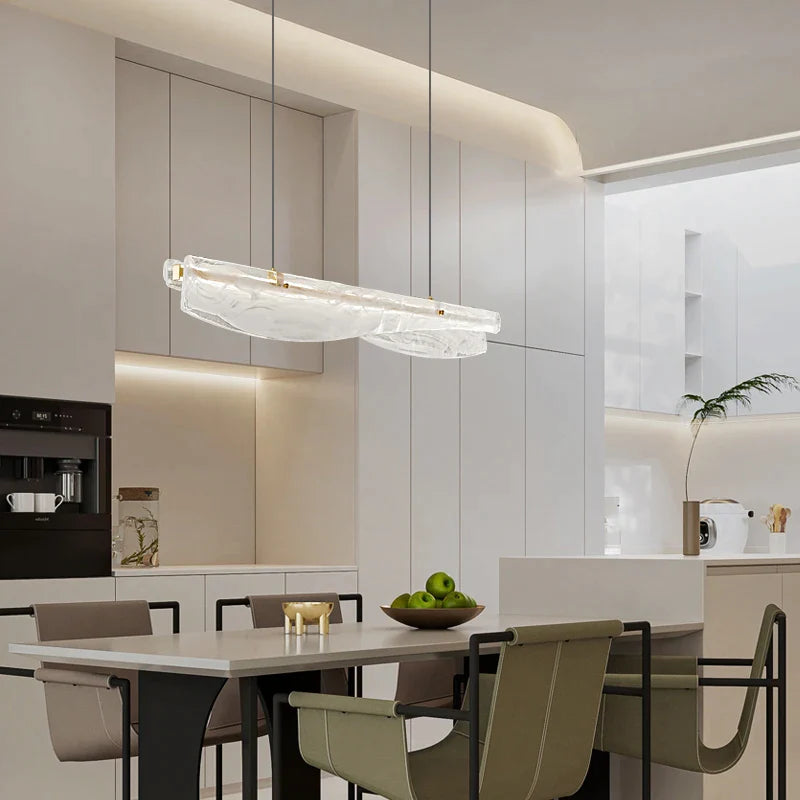 Afralia™ Long Strip LED Chandelier: Modern Luxury Table Lamp for Dining, Bar, and Front Desk