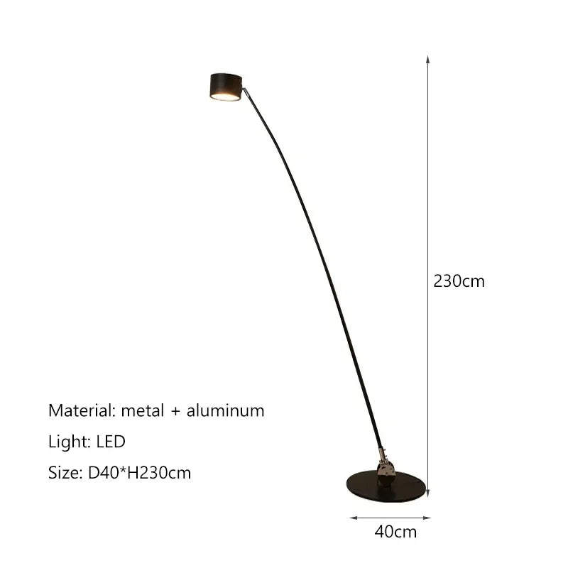 Afralia™ Sampei Arc Floor Lamp: Italian Design Long Pole Spotlight for Living Room Decor
