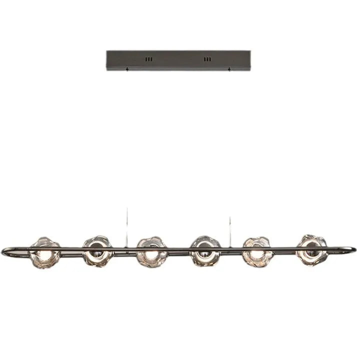 Afralia™ Glass LED Chandelier Pendant Light for Home Bedroom Foyer Lighting