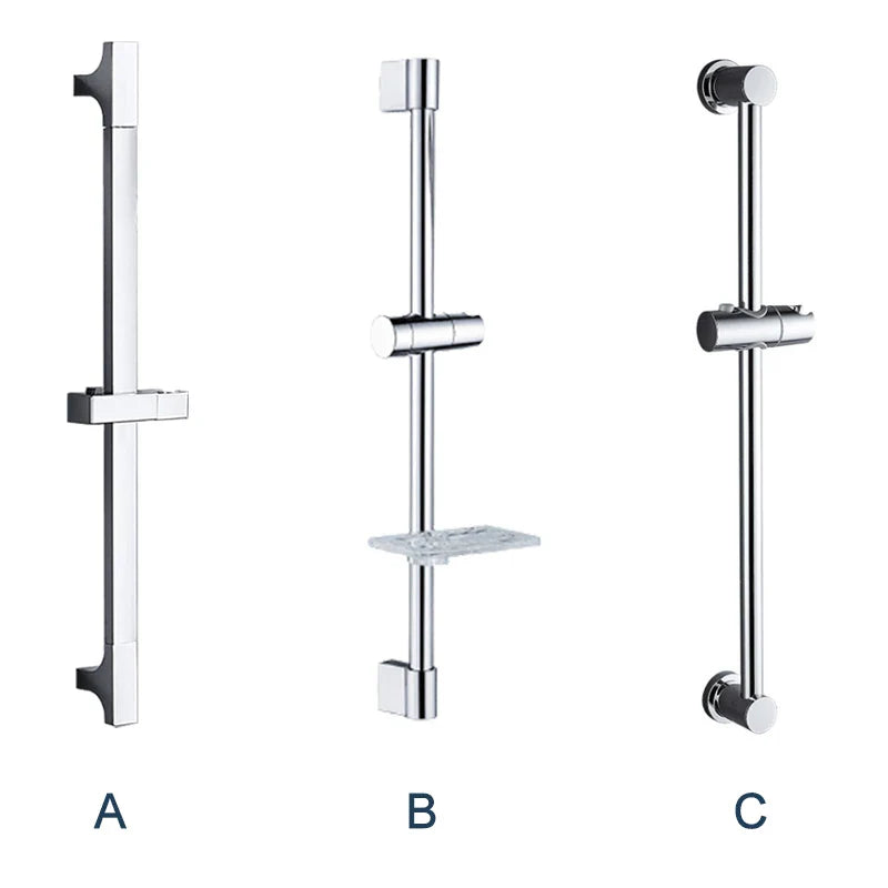 Afralia™ Chrome Stainless Steel Shower Slide Rail Set