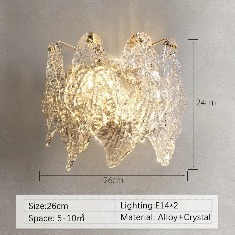 Afralia™ Glass Petal LED Chandelier for Bedroom Dining Living Room Lighting