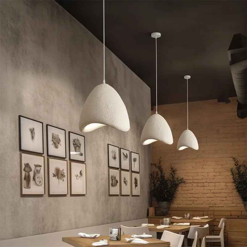 Afralia™ Nordic Wabi Sabi LED Pendant Lights for Minimalist Dining Room Decor