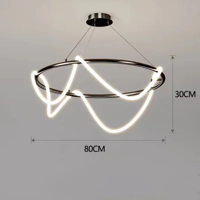 Afralia™ Modern Minimalist Dimmable LED Chandelier for Home Décor - Pendant Lights for Dining Room