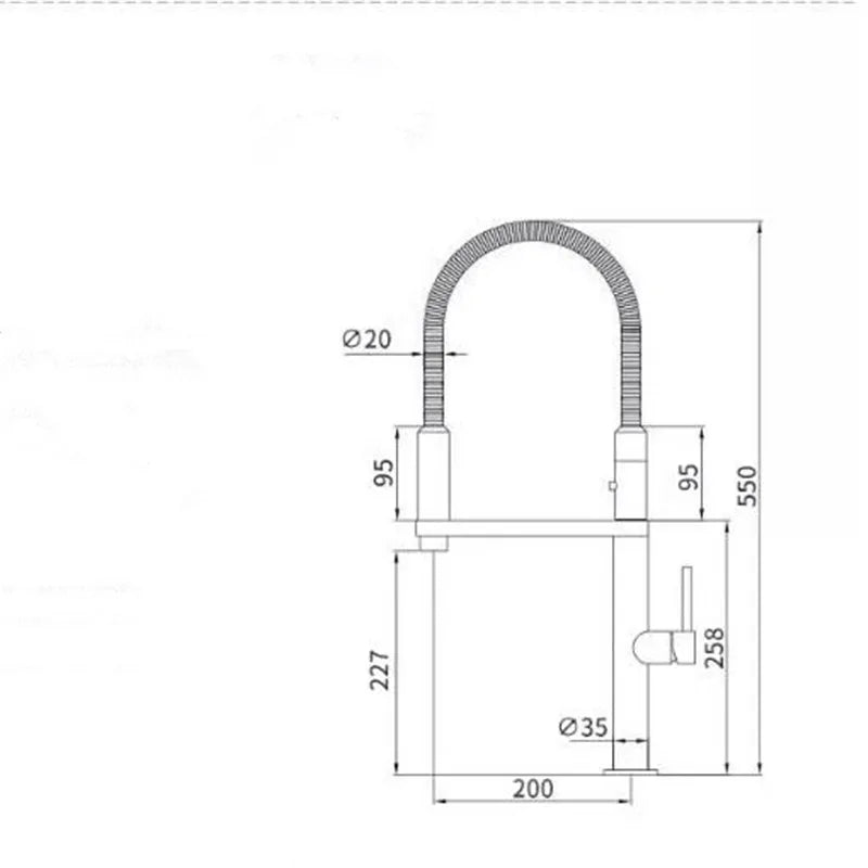 Afralia™ Gold Brass Kitchen Faucet with Foldable Pull Down Spring Spout Mixer Tap