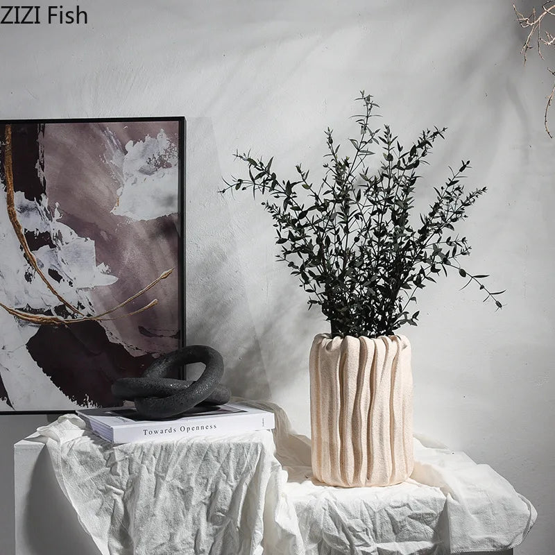 Afralia™ Marble Annular Knot Sculpture for Chic Room Decor Artistic Aesthetics