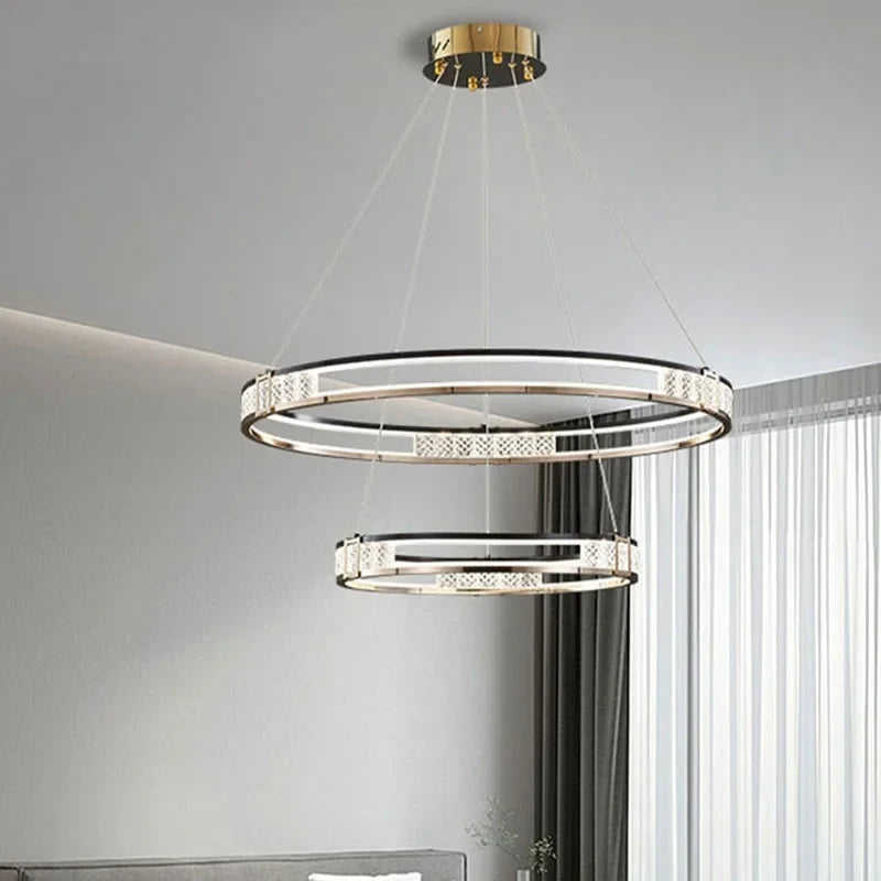 Afralia™ Crystal LED Chandelier for Home Lighting Decoration