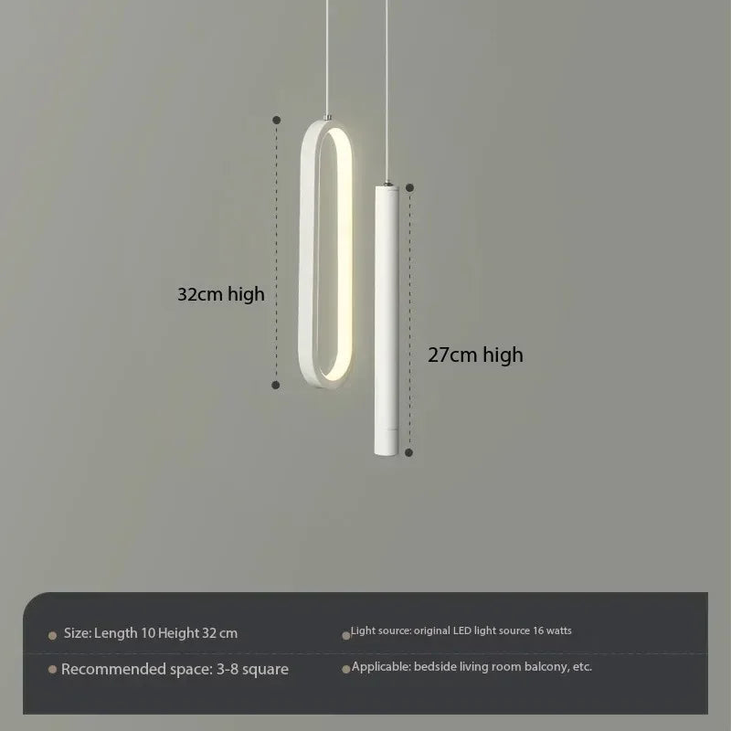 Afralia™ Modern LED Minimalist Chandelier: Nordic Bedroom Pendant Light for Stylish Home Decor