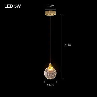 Afralia™ Bubble Crystal Chandelier Hanging Lamp: Modern LED Pendant Lights for Home Decor