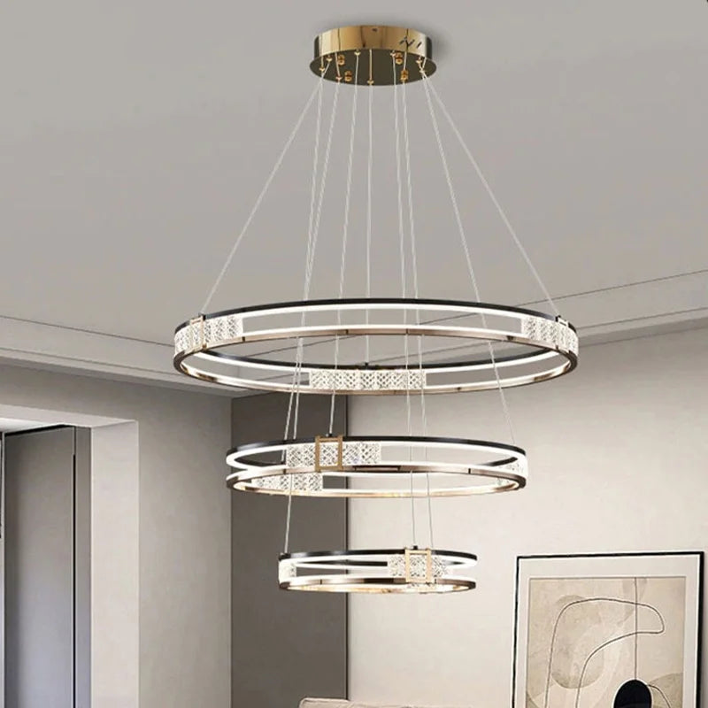 Afralia™ Crystal LED Chandelier for Home Lighting Decoration