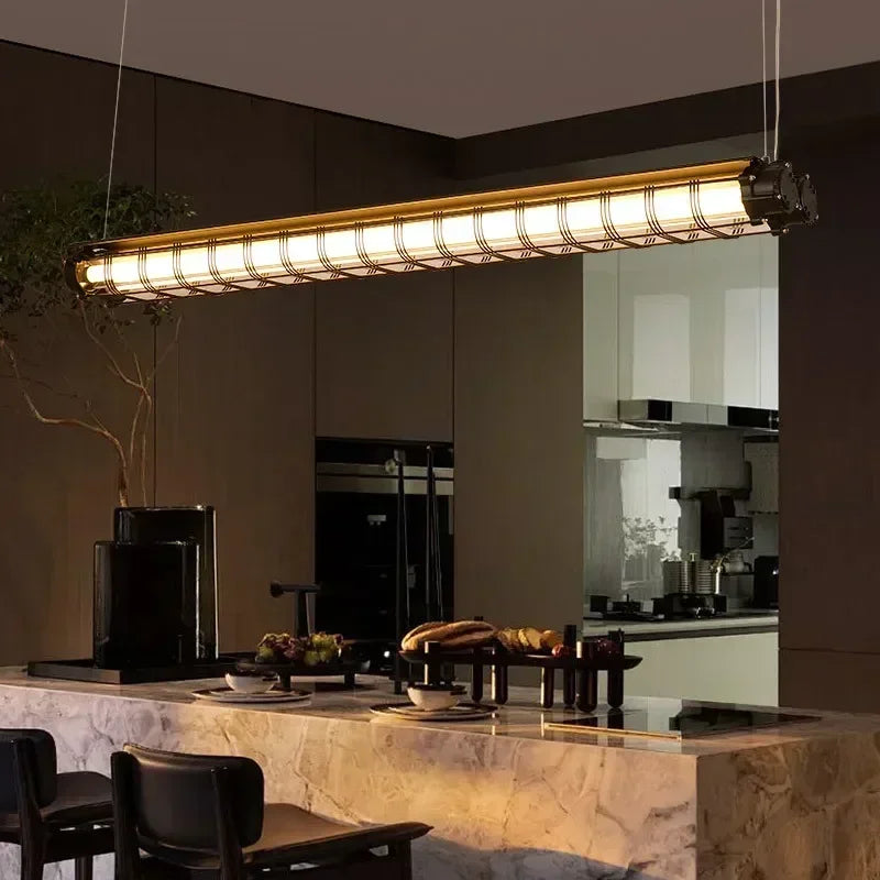 Afralia™ Long Bar Restaurant Pendant Light: Industrial Style for Coffee Shop and Office