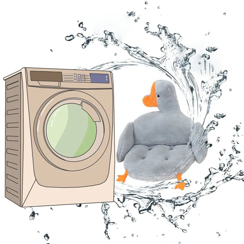 Afralia™ Solid Goose Backrest Cushion: Ultra Soft Cartoon Design for Office Chair, Home Decor