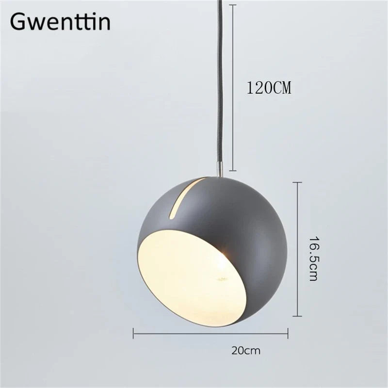 Afralia™ Gold Ball Pendant Light: Nordic Modern LED Hanging Lamp for Home Decor