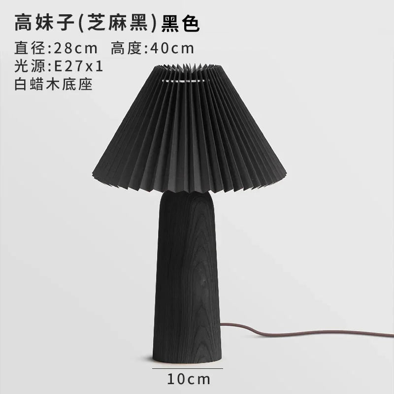 Afralia™ Mushroom Table Lamp LED Solid Wood Desk Light for Romantic Bedroom Decor