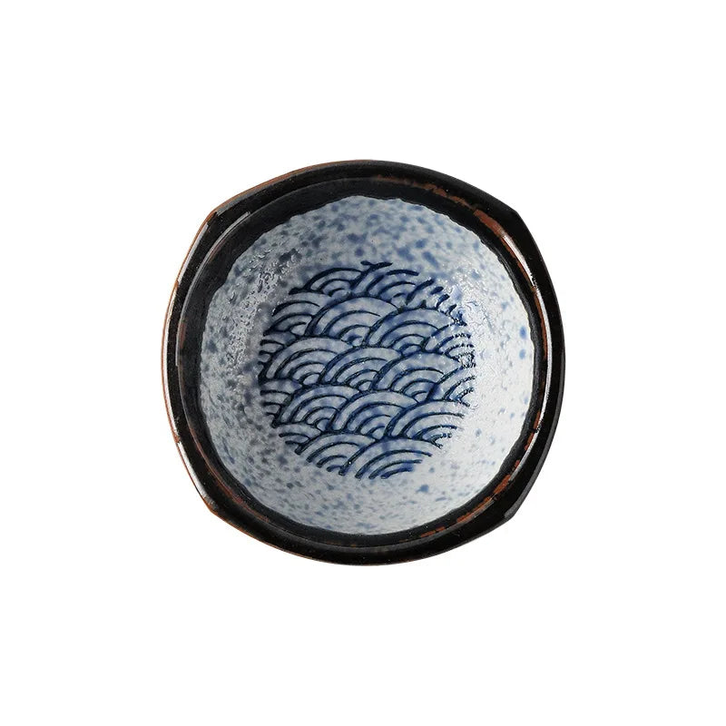 Afralia™ Ceramic Japanese Porcelain Chopsticks Holder & Sauce Dish