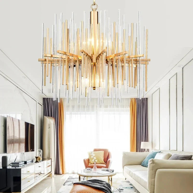 Afralia™ Modern LED Crystal Chandelier Pendant Light for Luxury Home Decor & Indoor Lighting