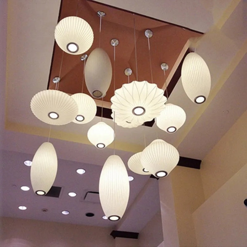 Afralia™ Silk Pendant Lamp: Elegant LED Lighting for Home, Hotel, and Restaurant