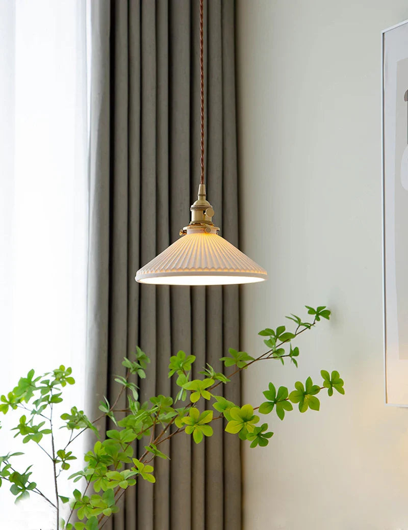 Afralia™ Japanese Ceramic Chandelier Lighting for Kitchen Dining Room Luxury Led Ceiling Lamp