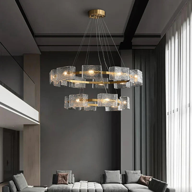 Afralia™ Crystal Ceiling Chandelier: Modern Luxury Pendant Light for Living Room and Restaurant