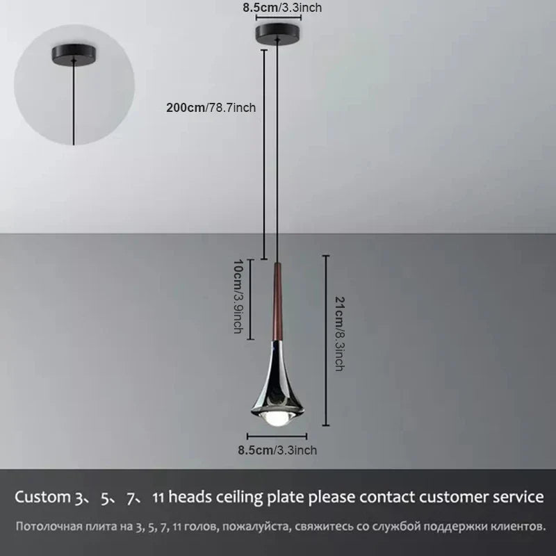 Afralia™ Nordic Lodes Rain Drop Pendant Light for Bedroom and Living Room Decor