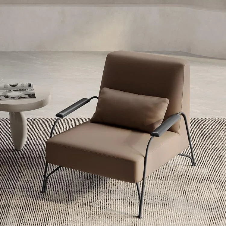 Afralia™ Minimalist Italian Style Single Sofa Chair Light Luxury Living Room Bedroom Internet Famous