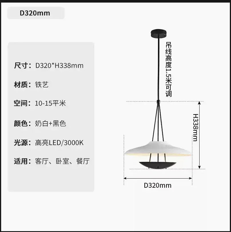 Afralia™ Modern Minimalist Black White Pendant Light for Restaurants and Studios