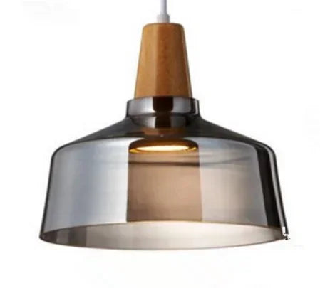 Modern Glass & Wood Pendant Light by Afralia™ for Dining & Bar Decor
