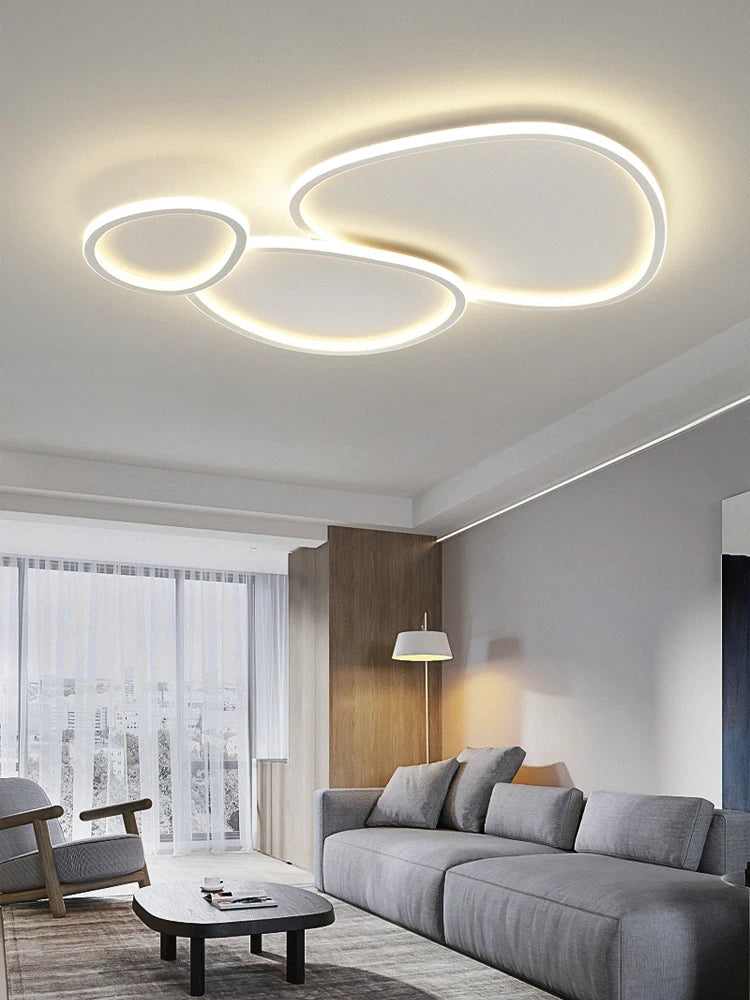 Afralia™ Cobblestone LED Ceiling Lights Living Room Chandelier for Modern Home Decor