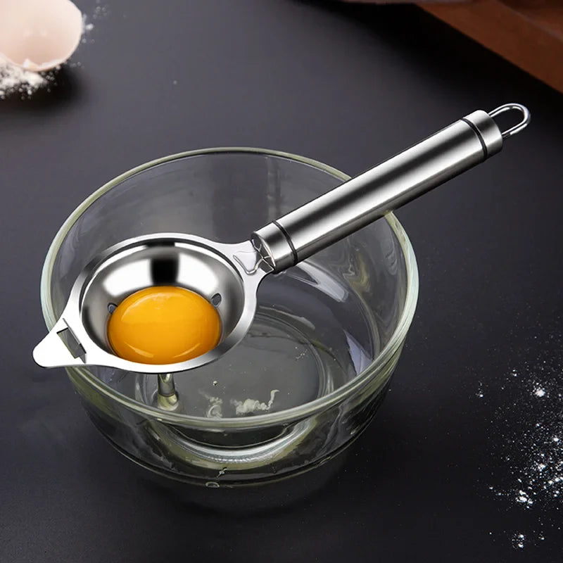 Afralia™ Egg White Separator Stainless Steel Yolk Filter Spoon Kitchen Divider