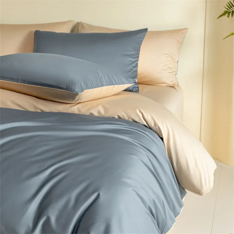 Afralia™ Egyptian Cotton Bedding Set: Sheet, Pillowcase, Blanket Cover in Queen King Size