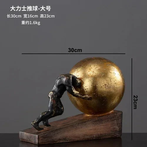 Resin Gymnast Art Sculpture by Afralia™ - Abstract Figure Statue for Home Decor
