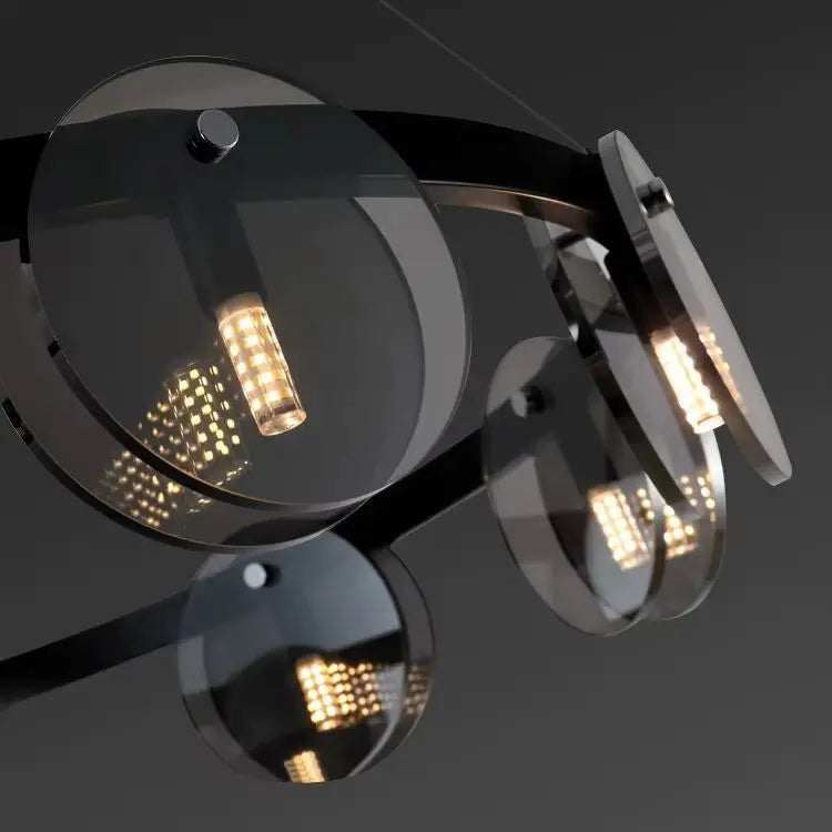 Afralia™ Nordic Grey/Gold Glass Pendant Light for Living Room, Dining Table, Kitchen Island