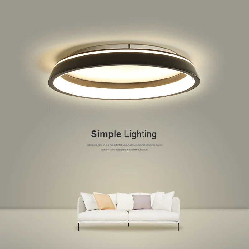 Afralia™ Modern LED Chandeliers: Creative Thin Design for Living Room, Bedroom, Balcony, Aisle, and Flush Mount Ceilings