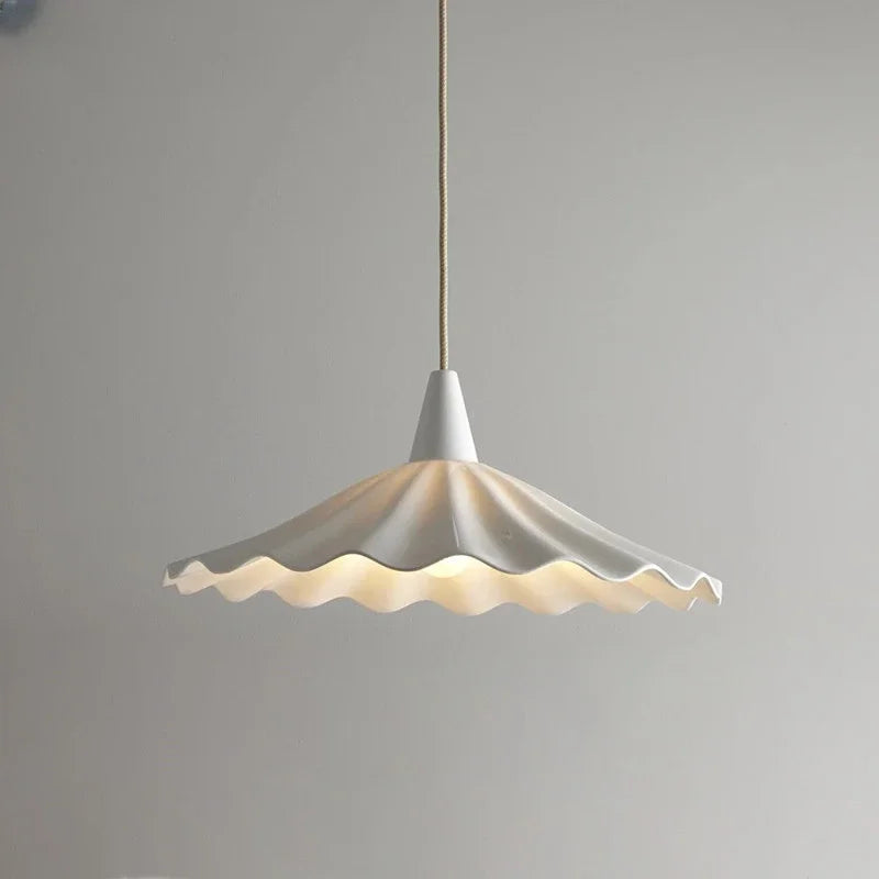 Afralia™ White Ceramic LED Pendant Lamps: Modern Hanging Lamp for Home Decor